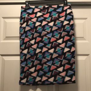 Lularoe Cassie Pencil Skirt, Large, geometric